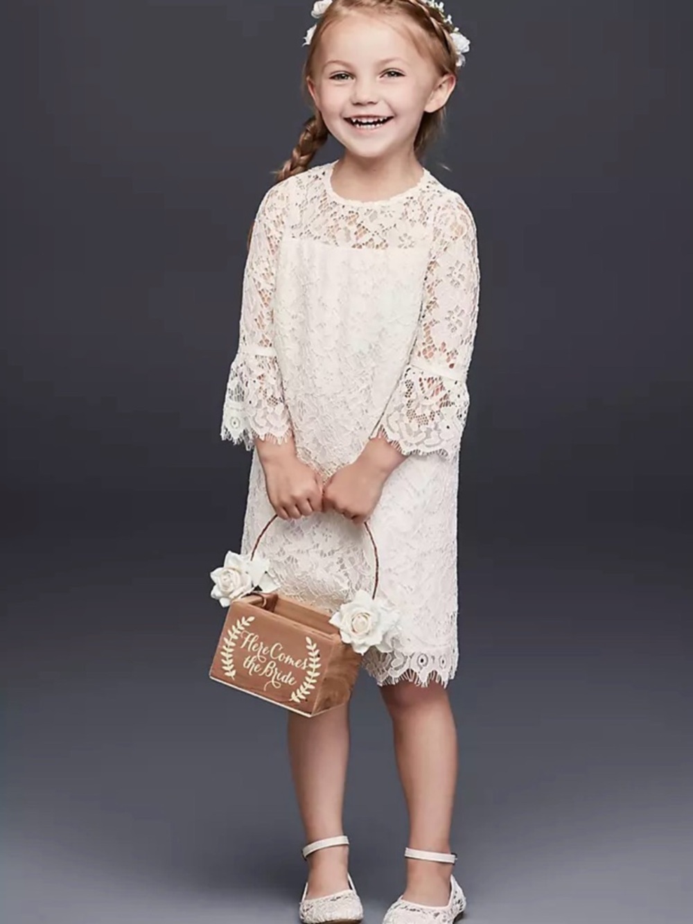 Kids Size 3 David’s Bridal Lace Flower Dress